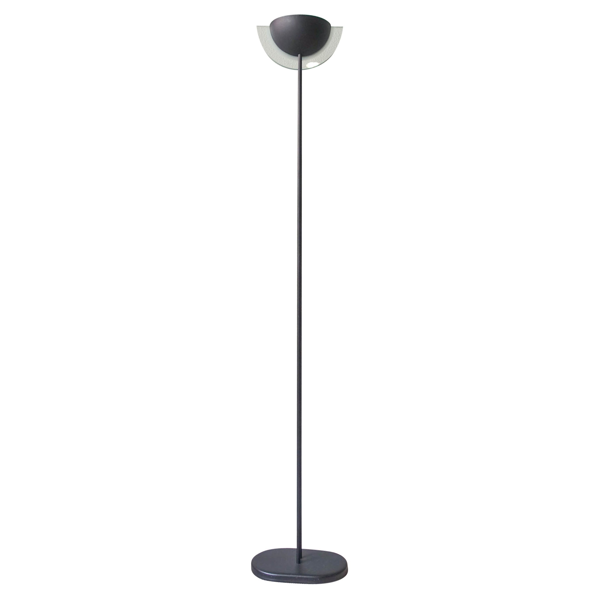 Lampada da terra alogena italiana postmoderna di Relco, anni '80