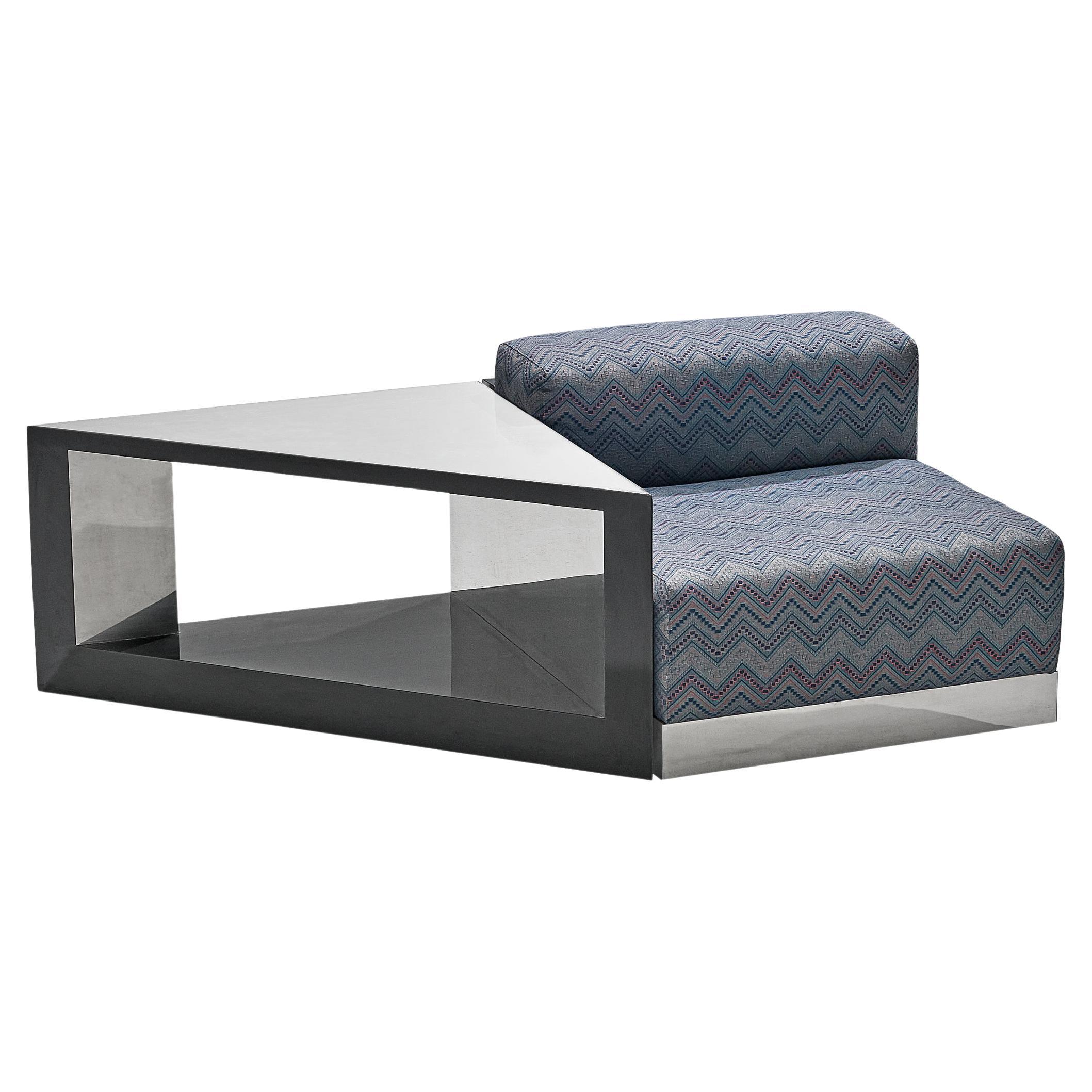 Postmodern Italian Lounge Chair and Coffee Table For Sale