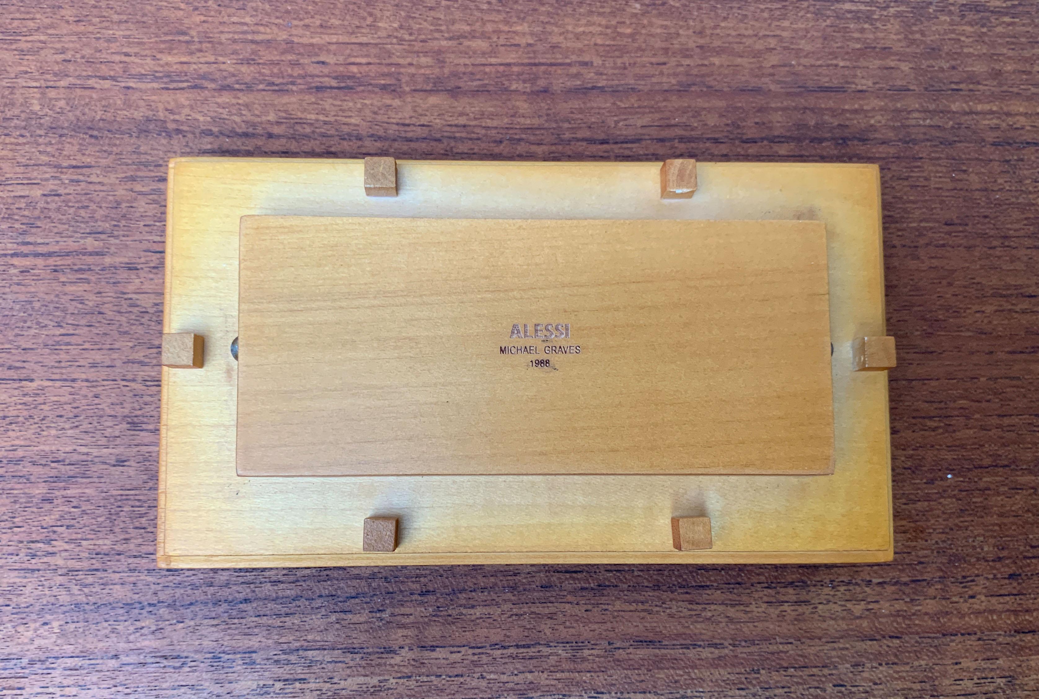 Postmodern Italian Mantel Clock by Michael Graves for Alessi, 1980s For Sale 5