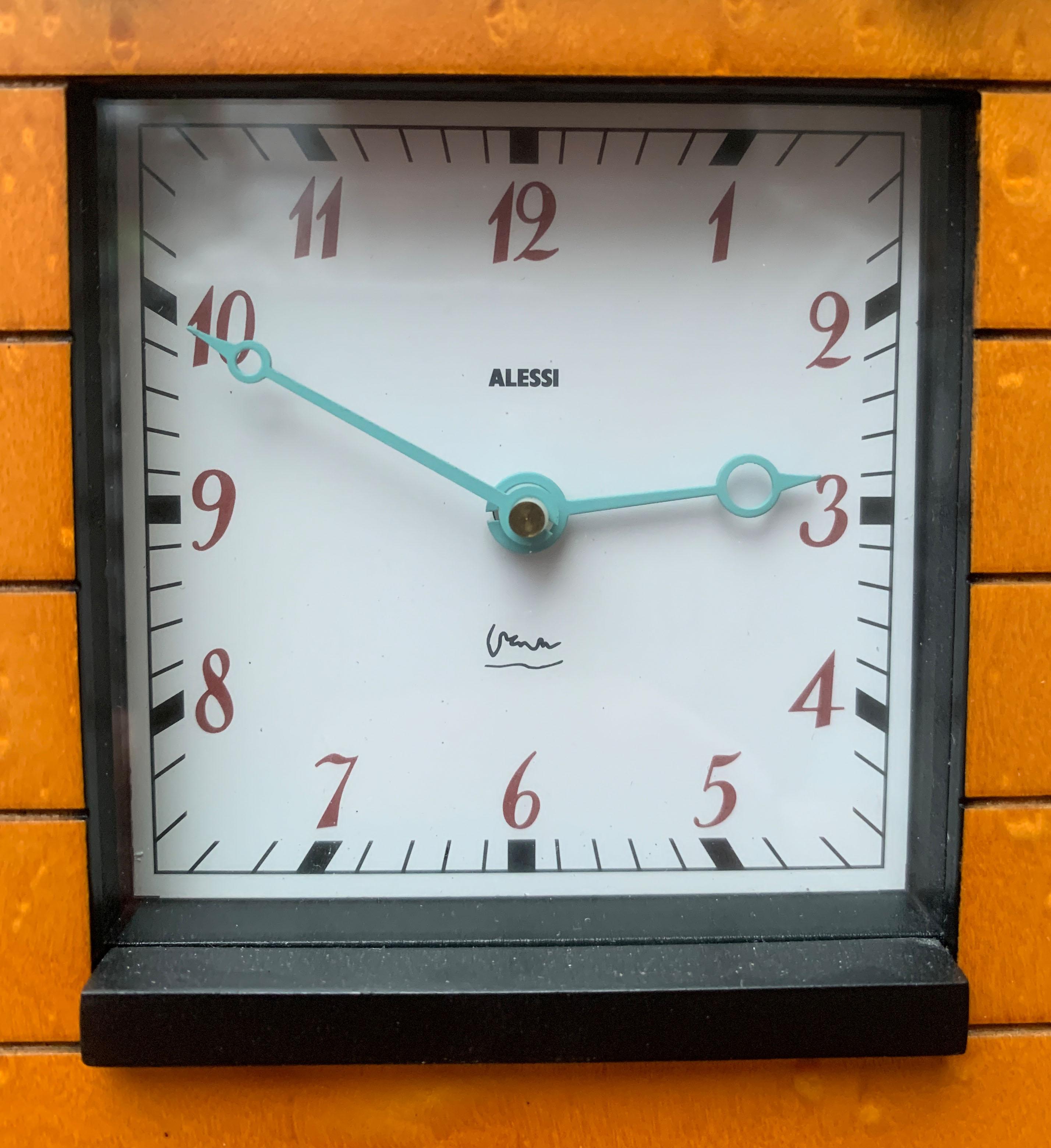 Postmodern Italian Mantel Clock by Michael Graves for Alessi, 1980s For Sale 6