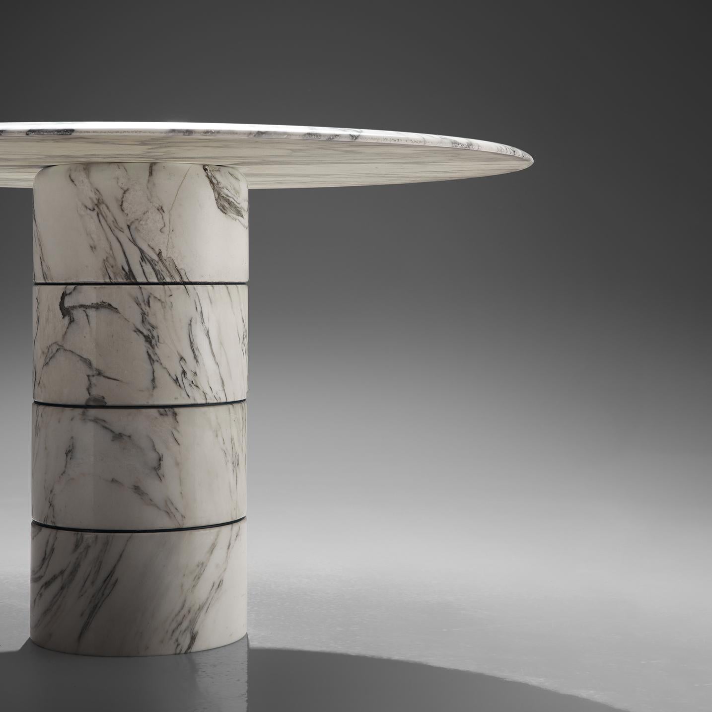 Mid-Century Modern Postmodern Italian Marble Dining Table