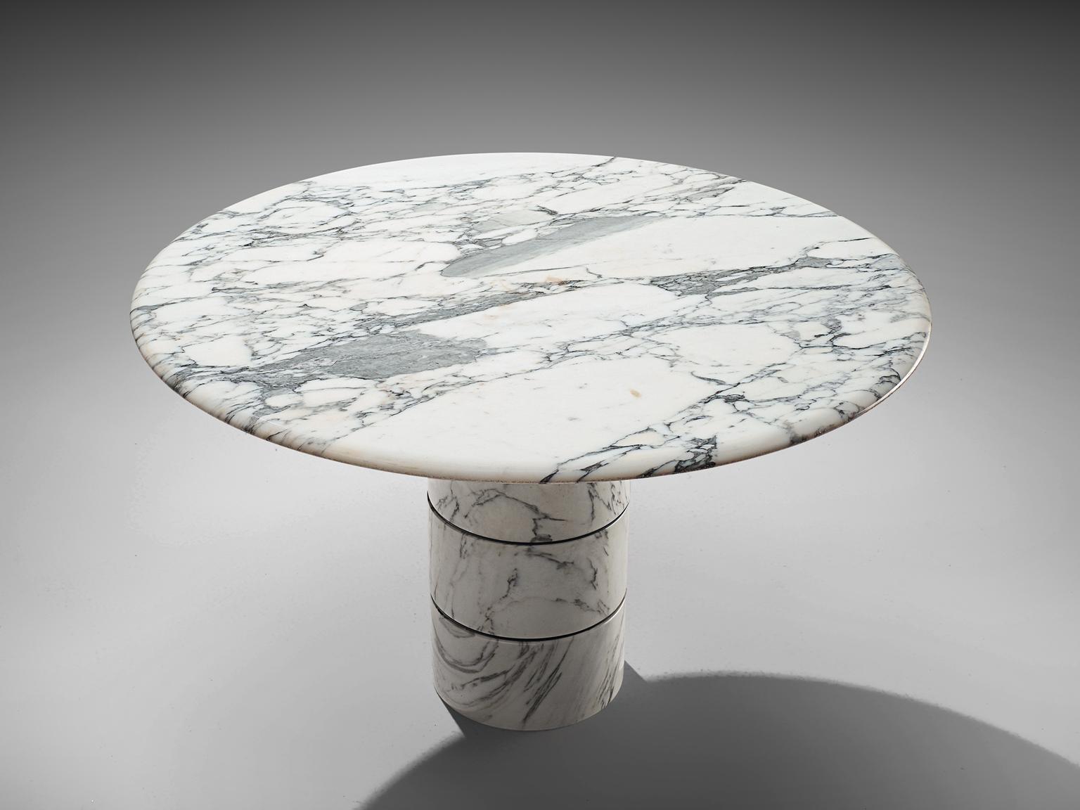 Postmodern Italian Marble Dining Table In Good Condition In Waalwijk, NL