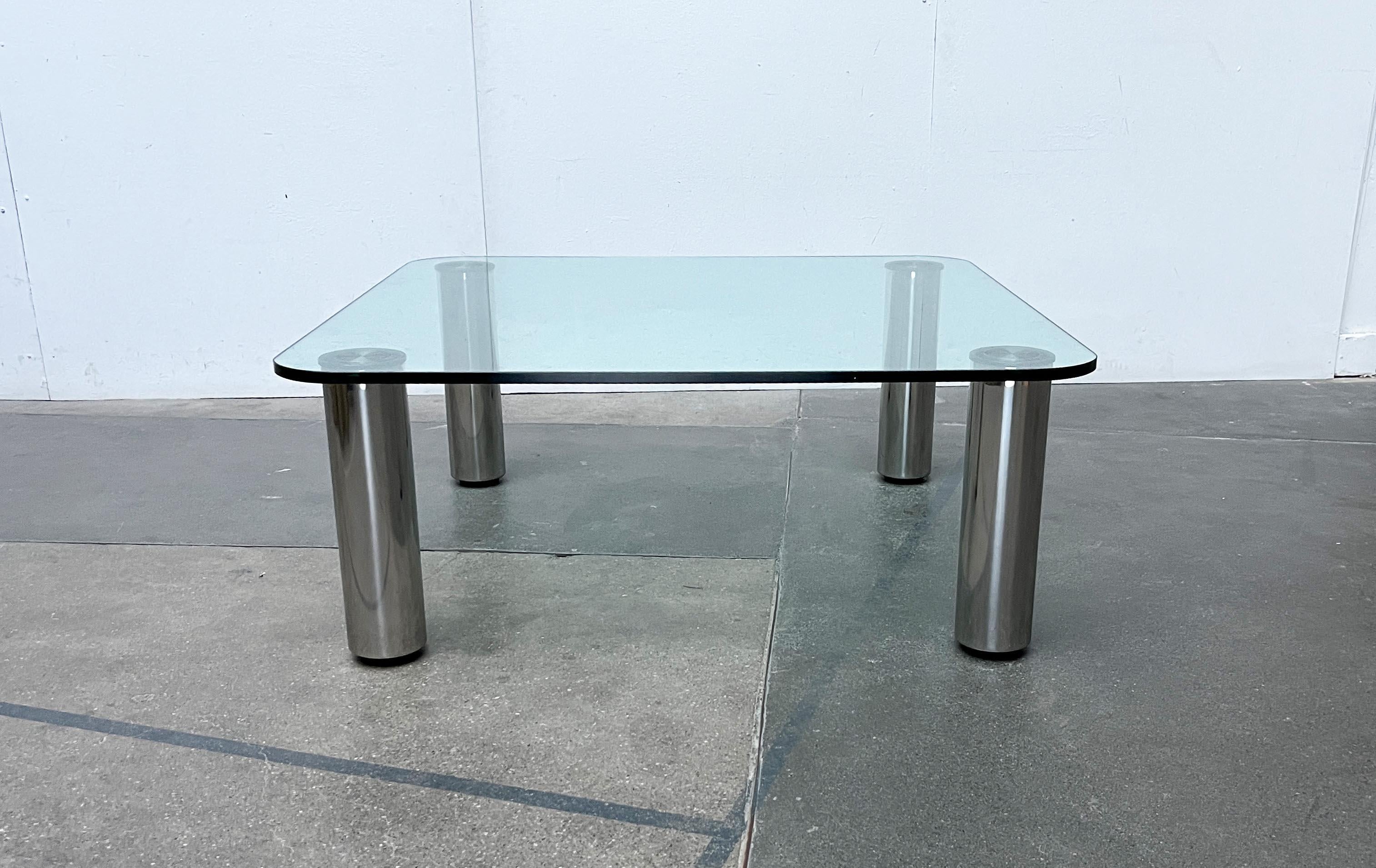 Postmoderner italienischer Marcuso-Couchtisch aus Glasglas von Marco Zanuso für Zanotta im Zustand „Gut“ im Angebot in Hamburg, DE