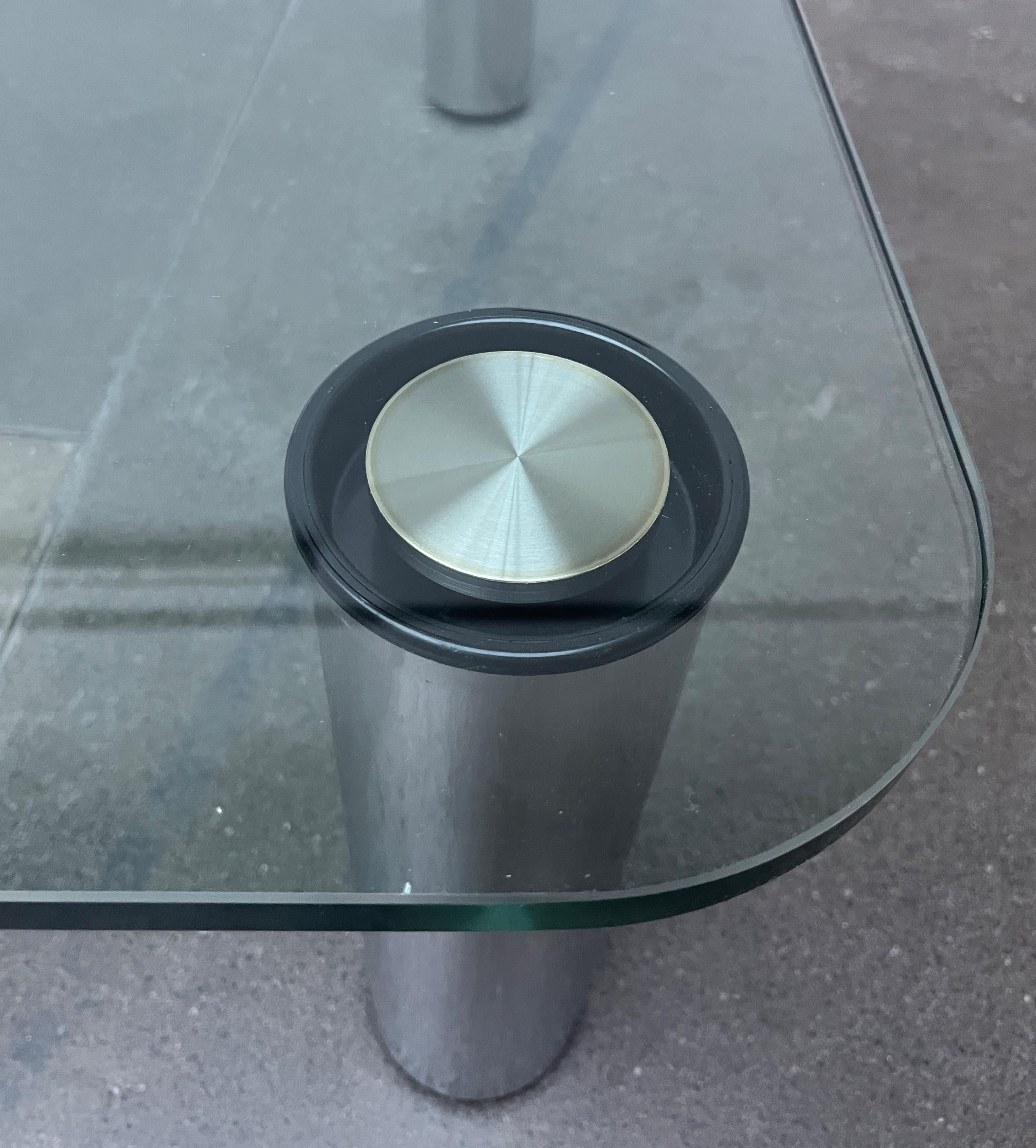 Postmoderner italienischer Marcuso-Couchtisch aus Glasglas von Marco Zanuso für Zanotta im Angebot 2