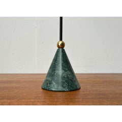 Chandelier italien postmoderne en métal et pierre, années 1980