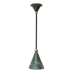 Postmodern Italian Metal and Stone Candleholder, 1980s