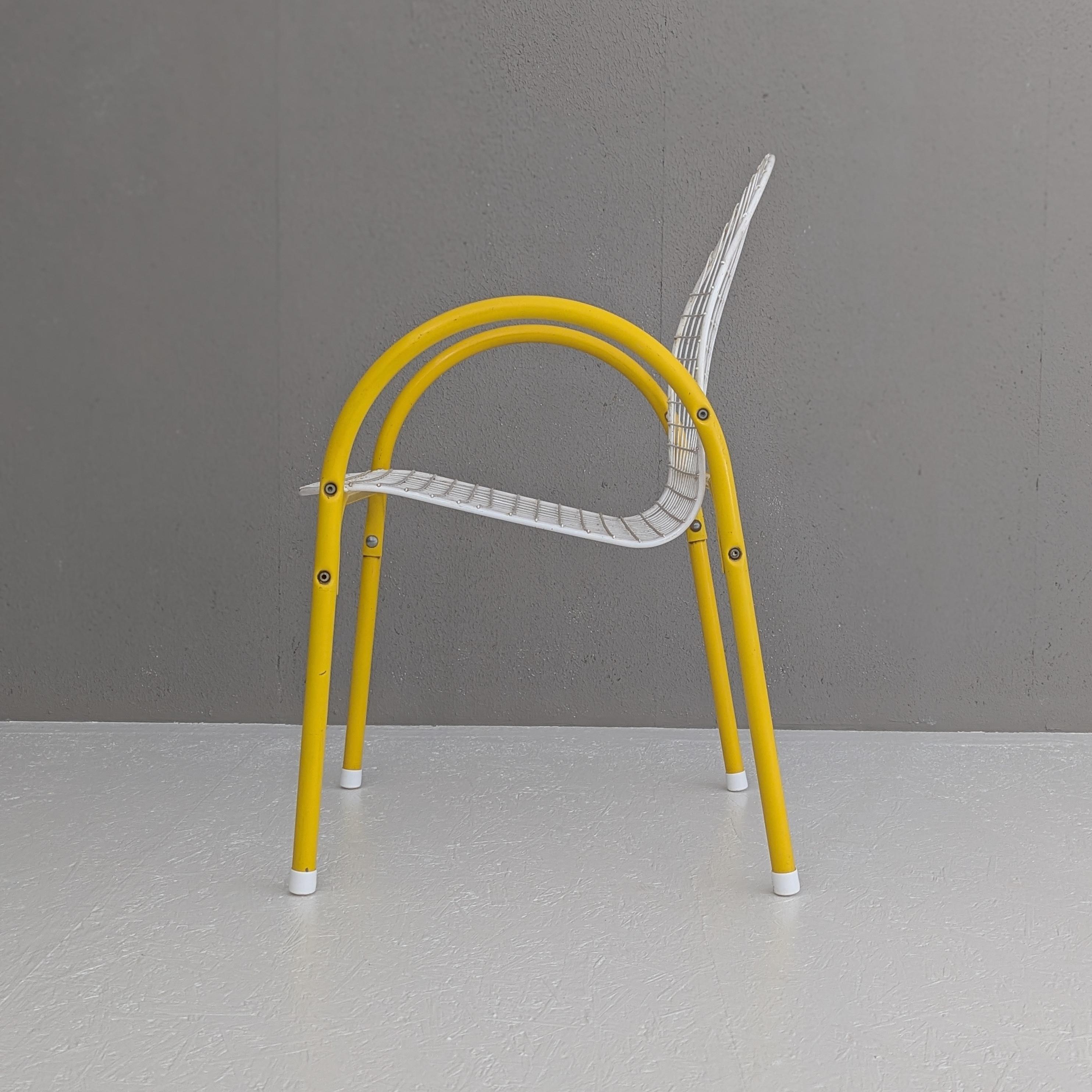 Postmodernes italienisches Esszimmer-Set aus Metalldrahtgeflecht von EMU, 1980er Jahre im Angebot 8