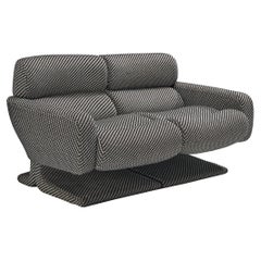Postmodern Italian Modular Sofa in Checkered Upholstery