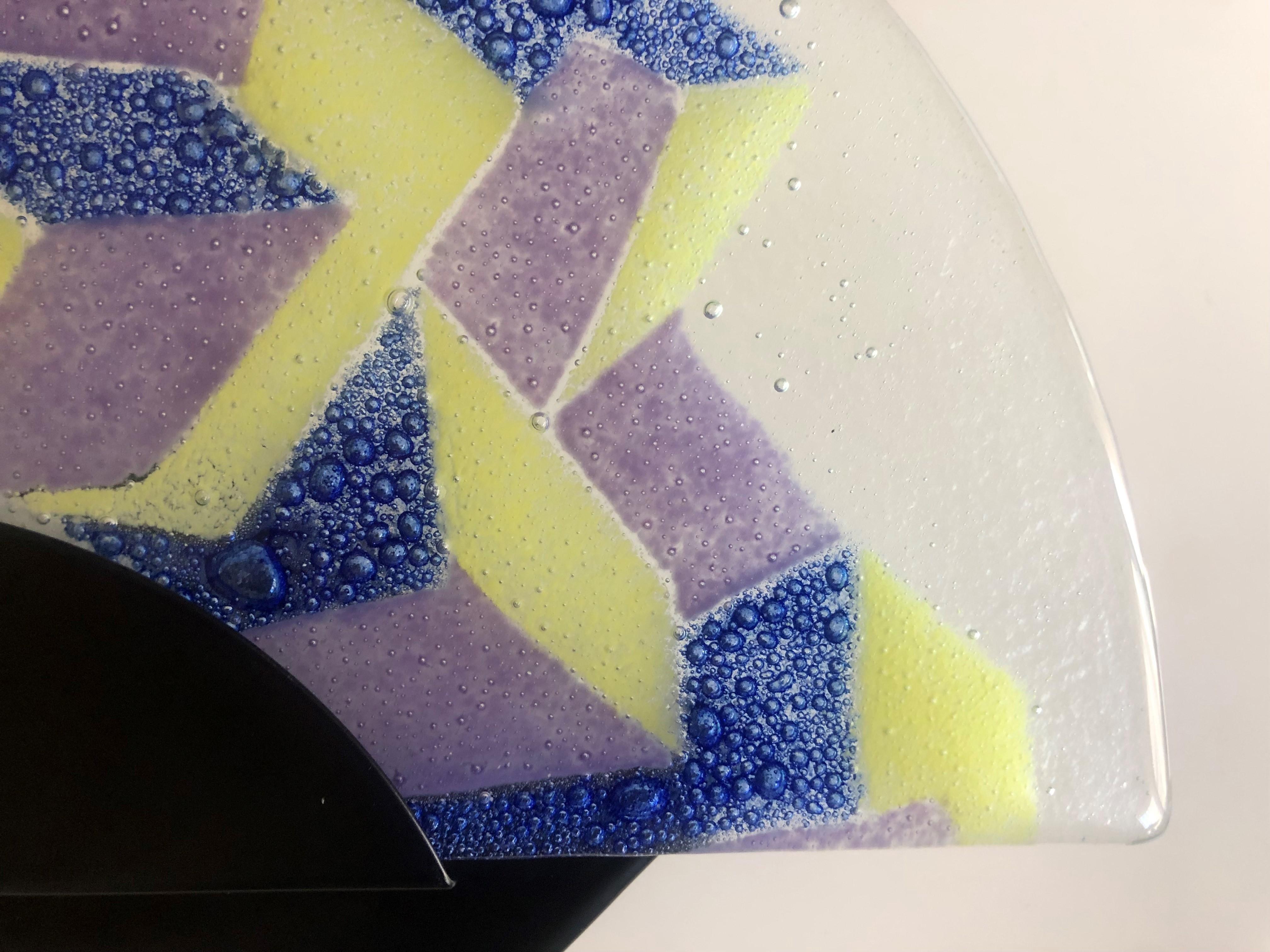 Pareja de apliques de cristal de Murano italiano postmoderno, años 80 Italiano en venta