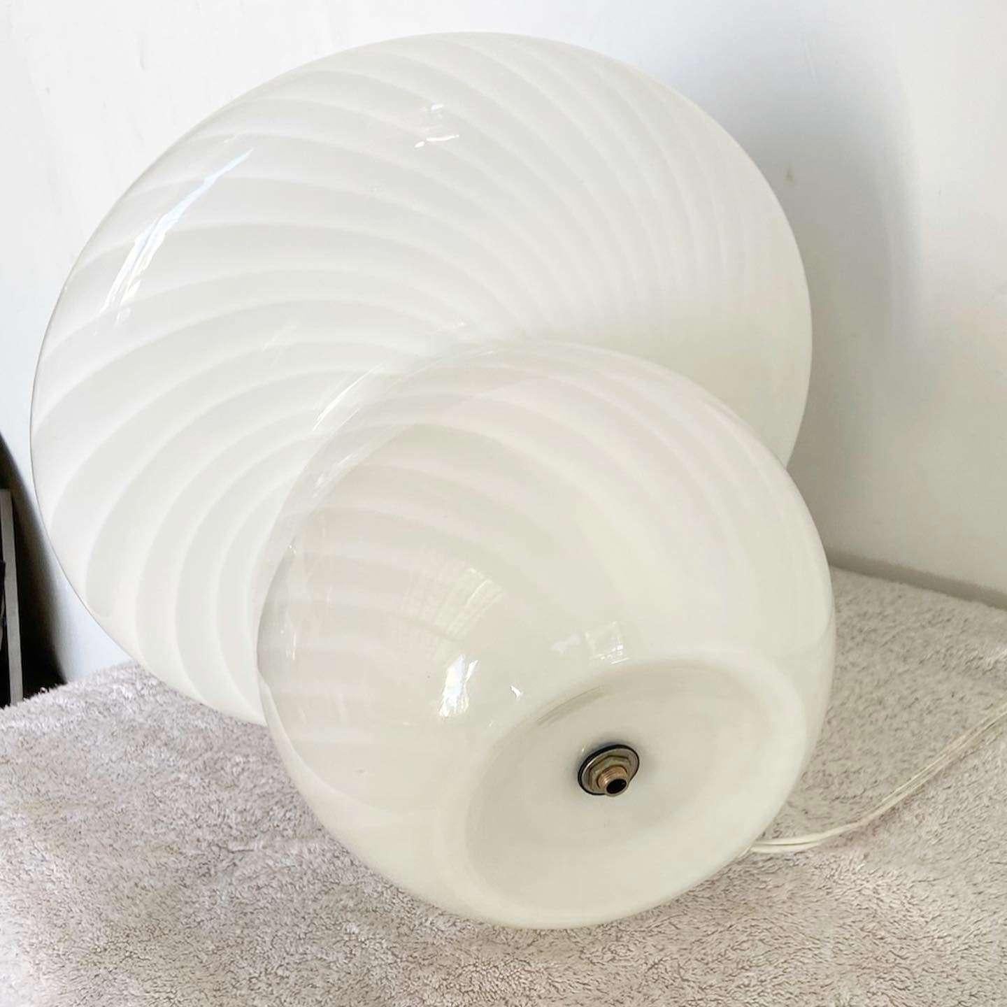 Post-Modern Postmodern Italian Murano Mushroom Table Lamp For Sale