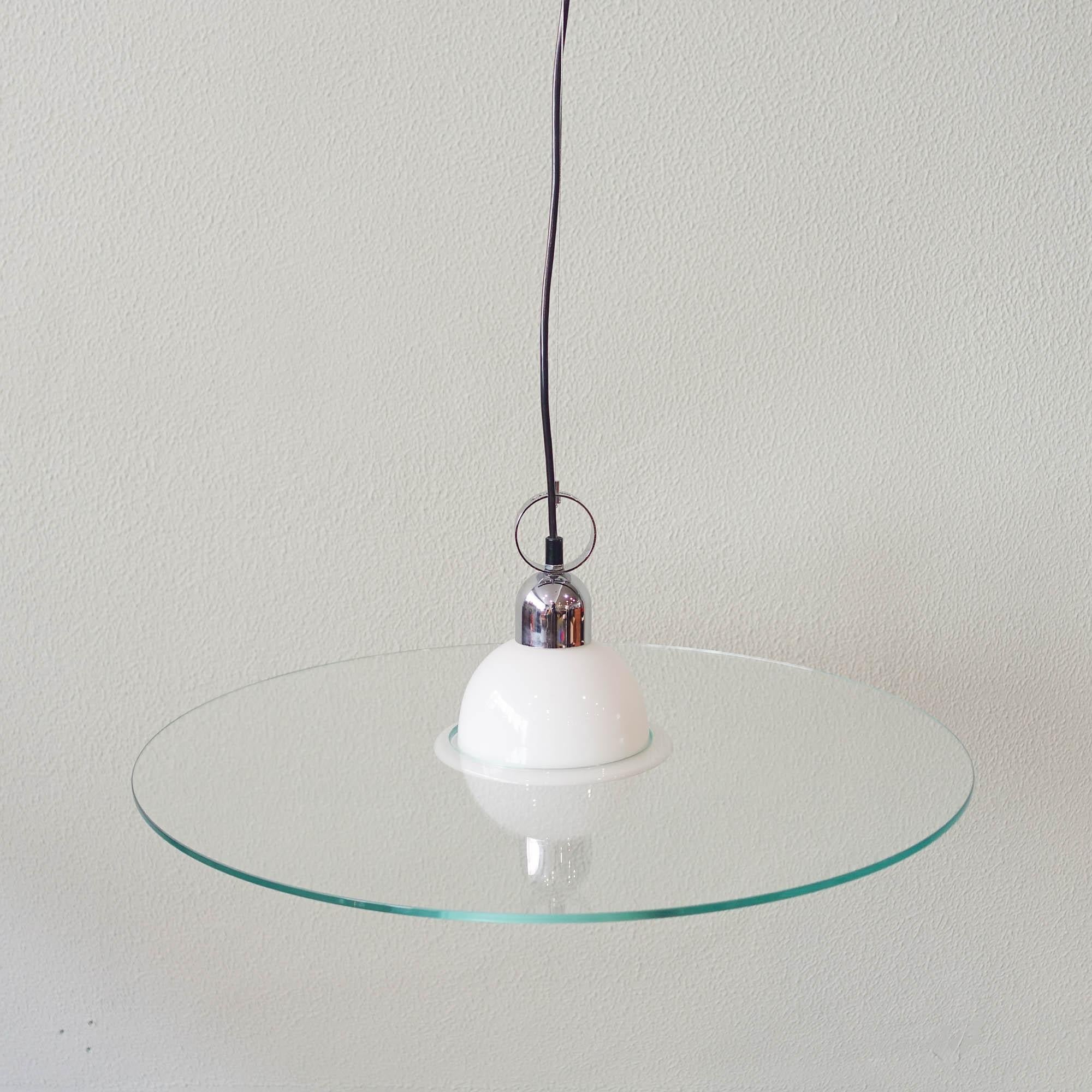 Metal Postmodern Italian Pendant Lamp, 1980's For Sale