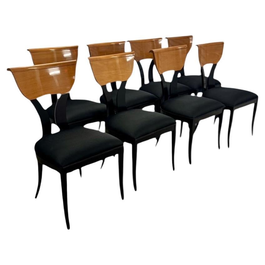 Postmoderner italienischer Pietro Costantini für Ello Klismos Esszimmerstühle im Angebot