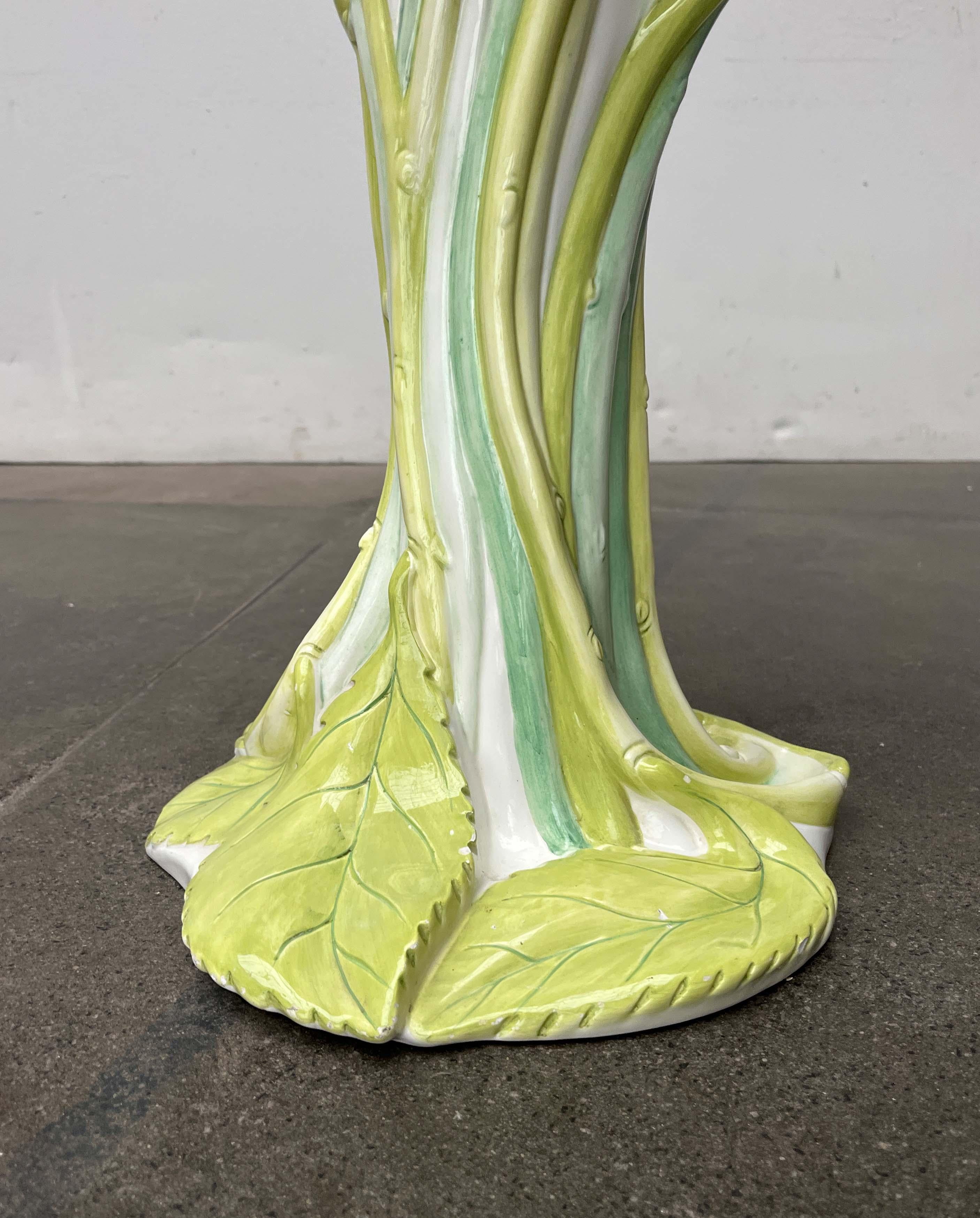 Postmodern Italian Pottery Planter with Flower Stand, 1980s For Sale 9