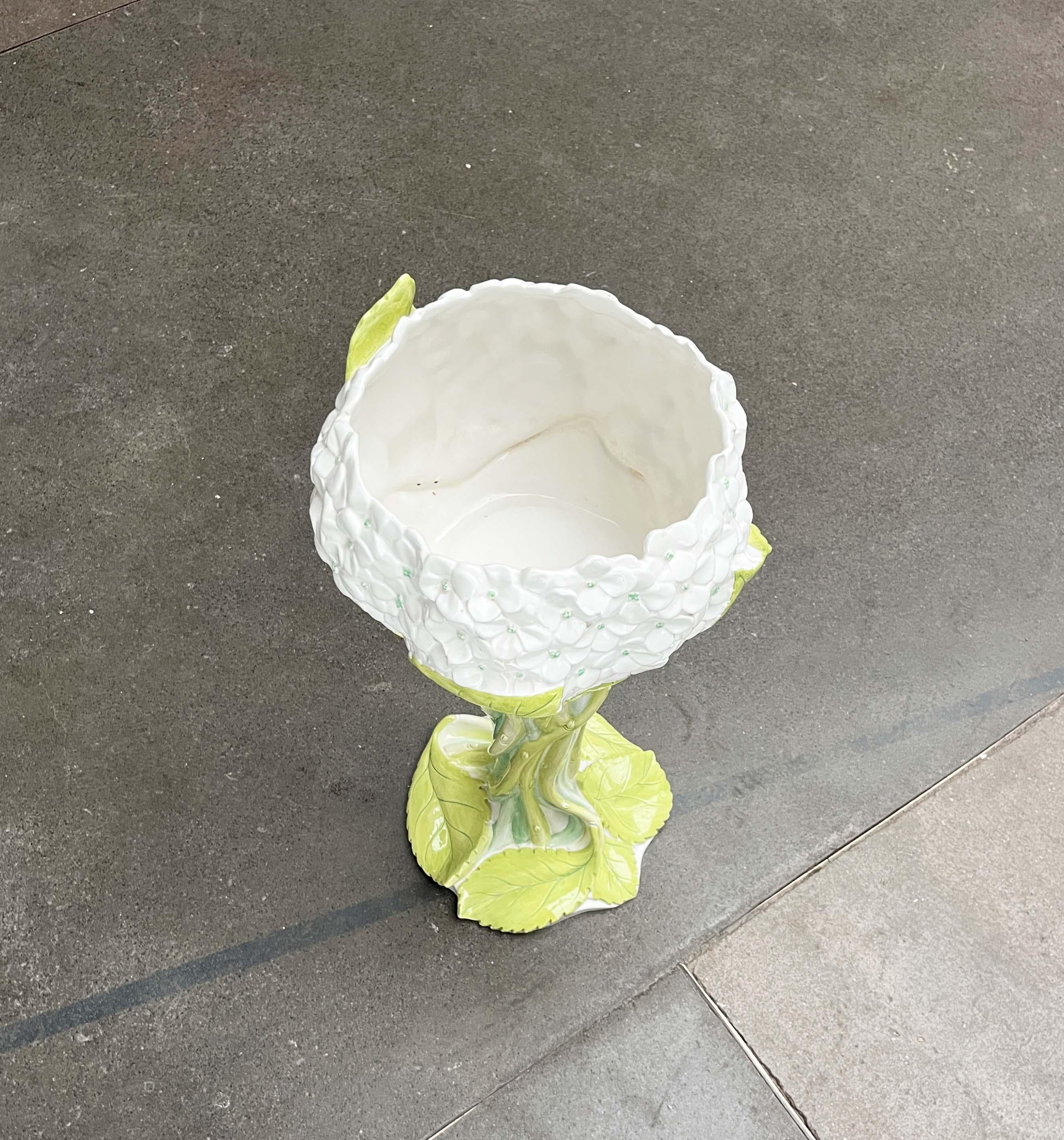 Postmodern Italian Pottery Planter with Flower Stand, 1980s In Good Condition For Sale In Hamburg, DE