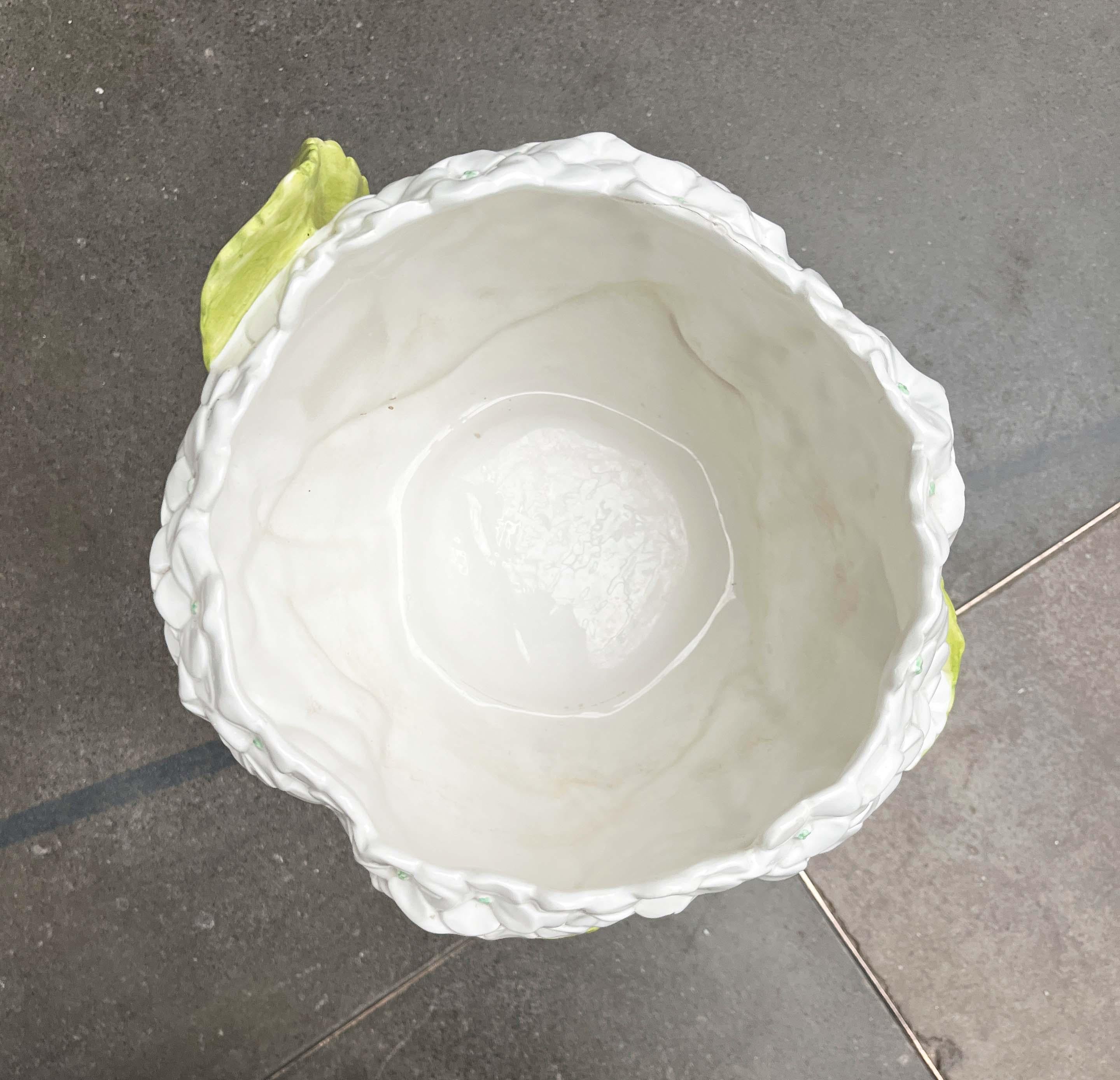 Postmodern Italian Pottery Planter with Flower Stand, 1980s For Sale 1