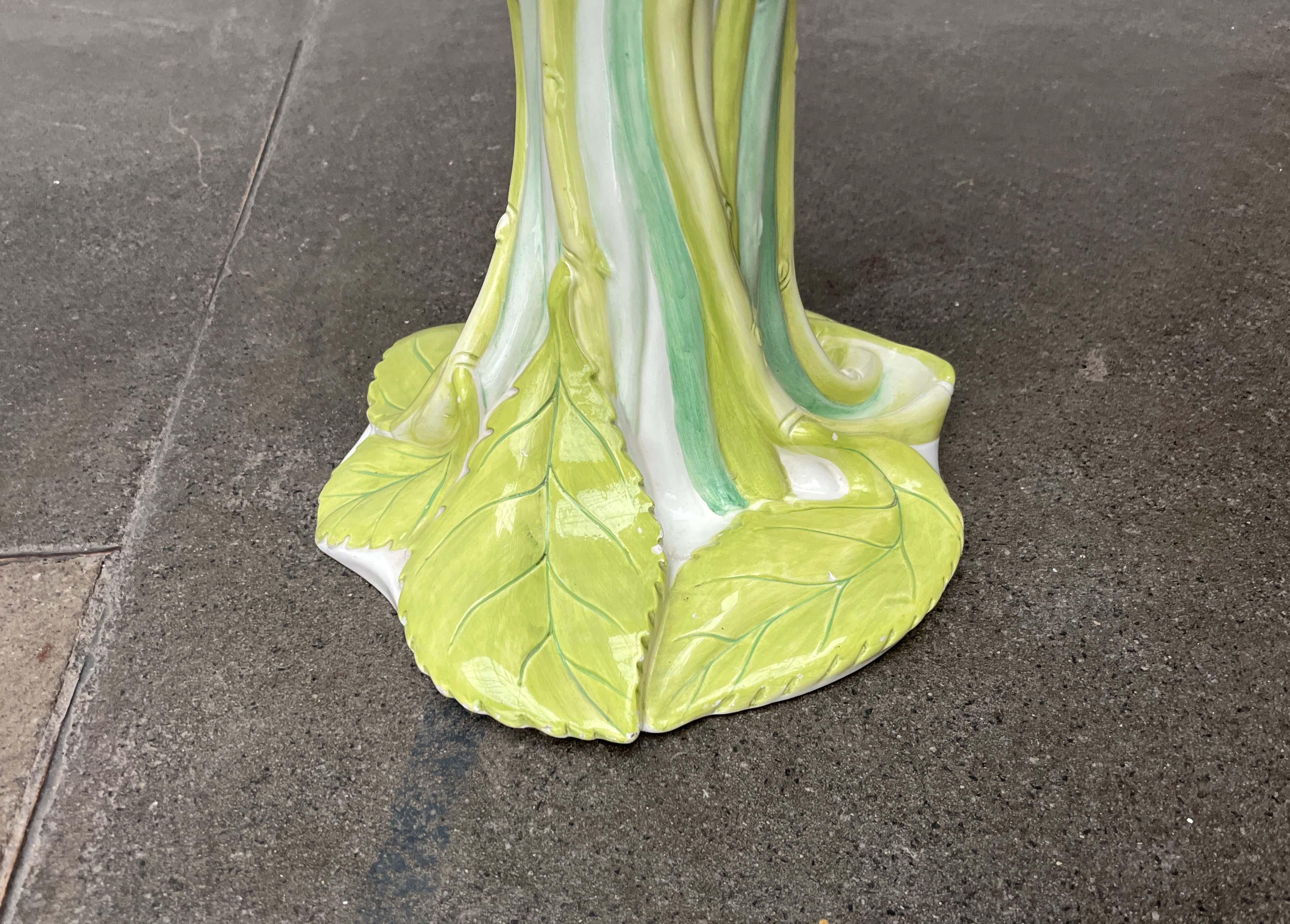 Postmodern Italian Pottery Planter with Flower Stand, 1980s For Sale 3