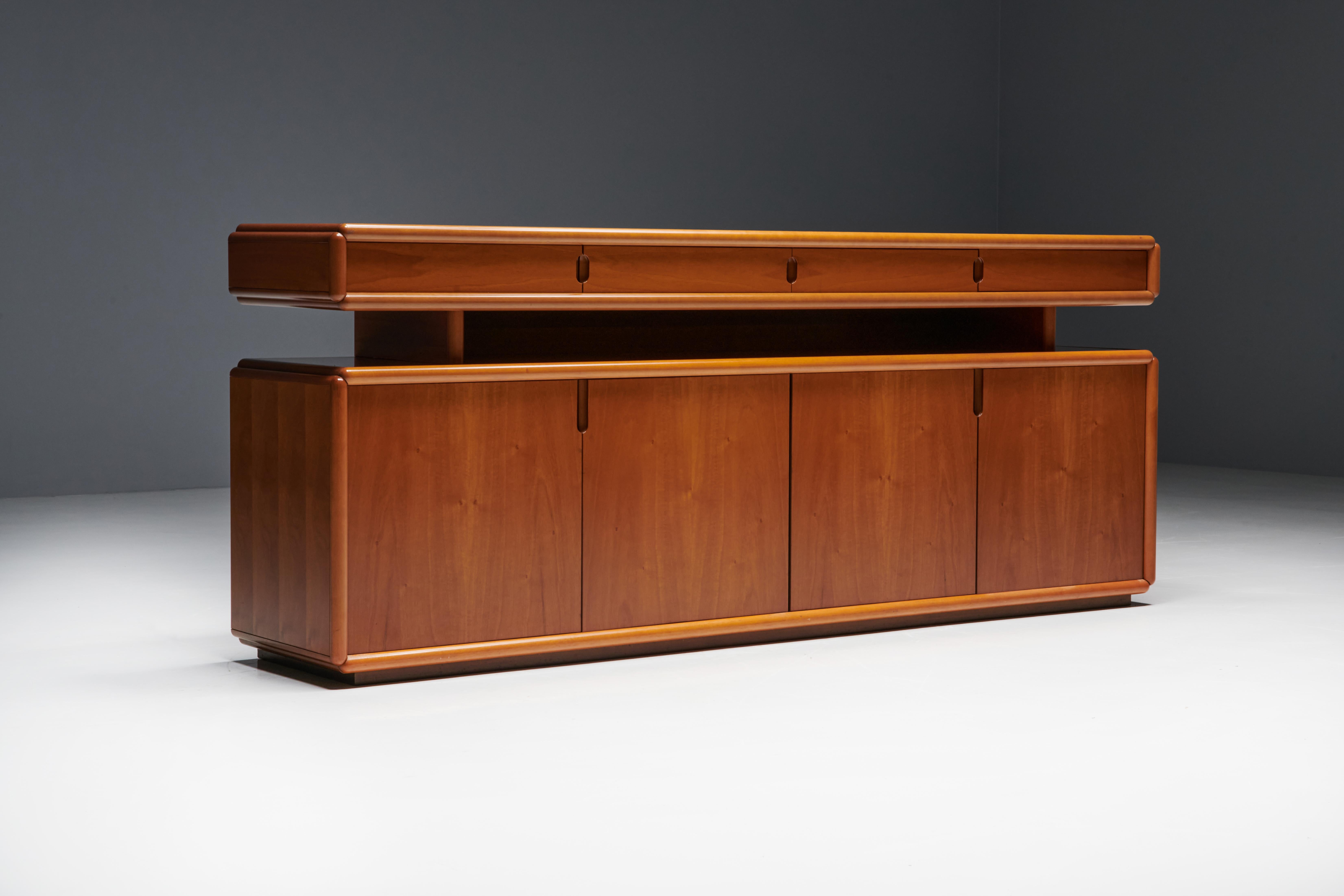 Post-Modern Postmodern Italian Sideboard in Canaletto Walnut, Italy, 1970s For Sale