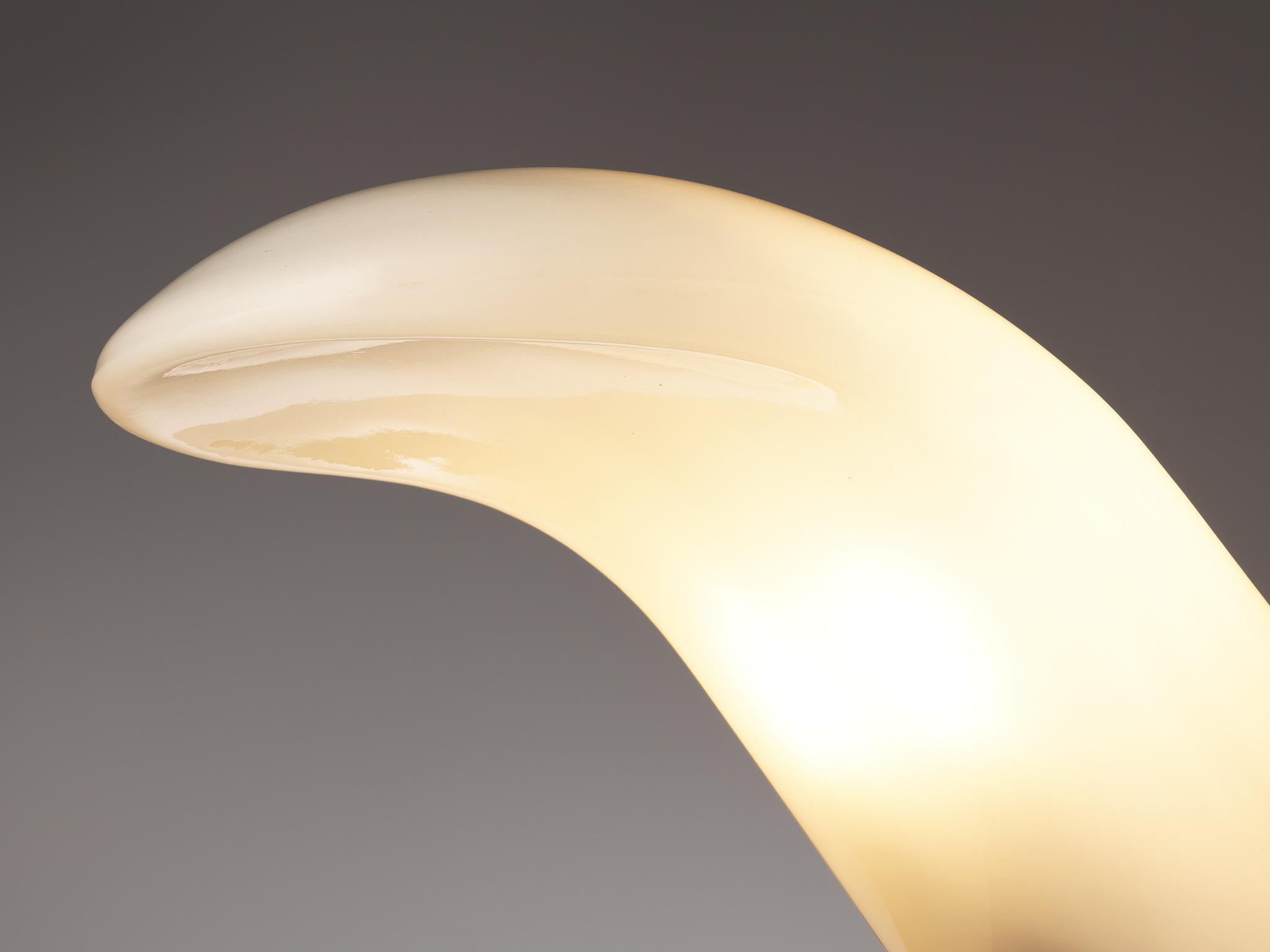 Post-Modern Postmodern Italian Table Lamp in Opaline Glass