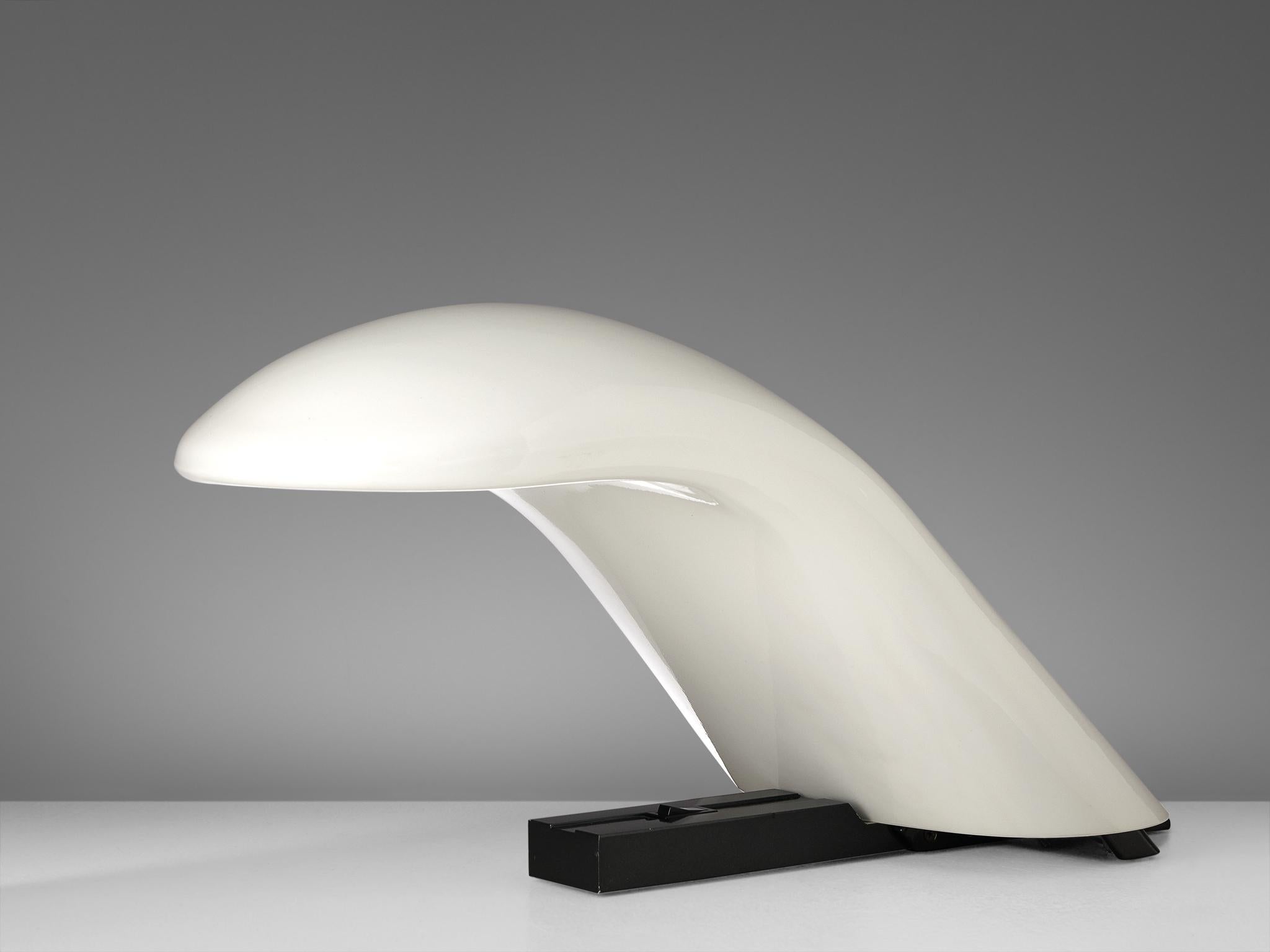 Postmodern Italian Table Lamp in Opaline Glass 1