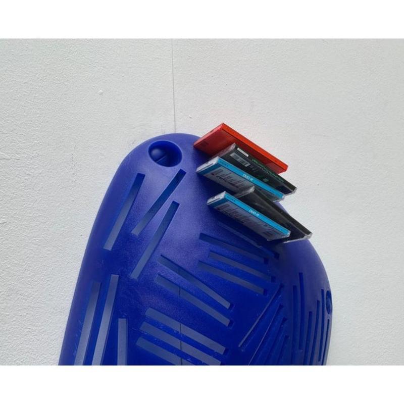 20th Century Postmodern Italian The Stone CD Shelf by Enzo Calabrese for Guzzini, 1990s For Sale