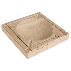 Postmodern Italian Travertine Ashtray