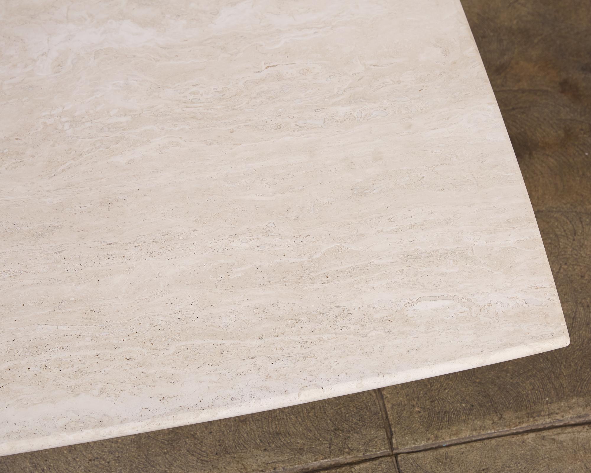 Postmodern Italian Travertine Coffee Table 5