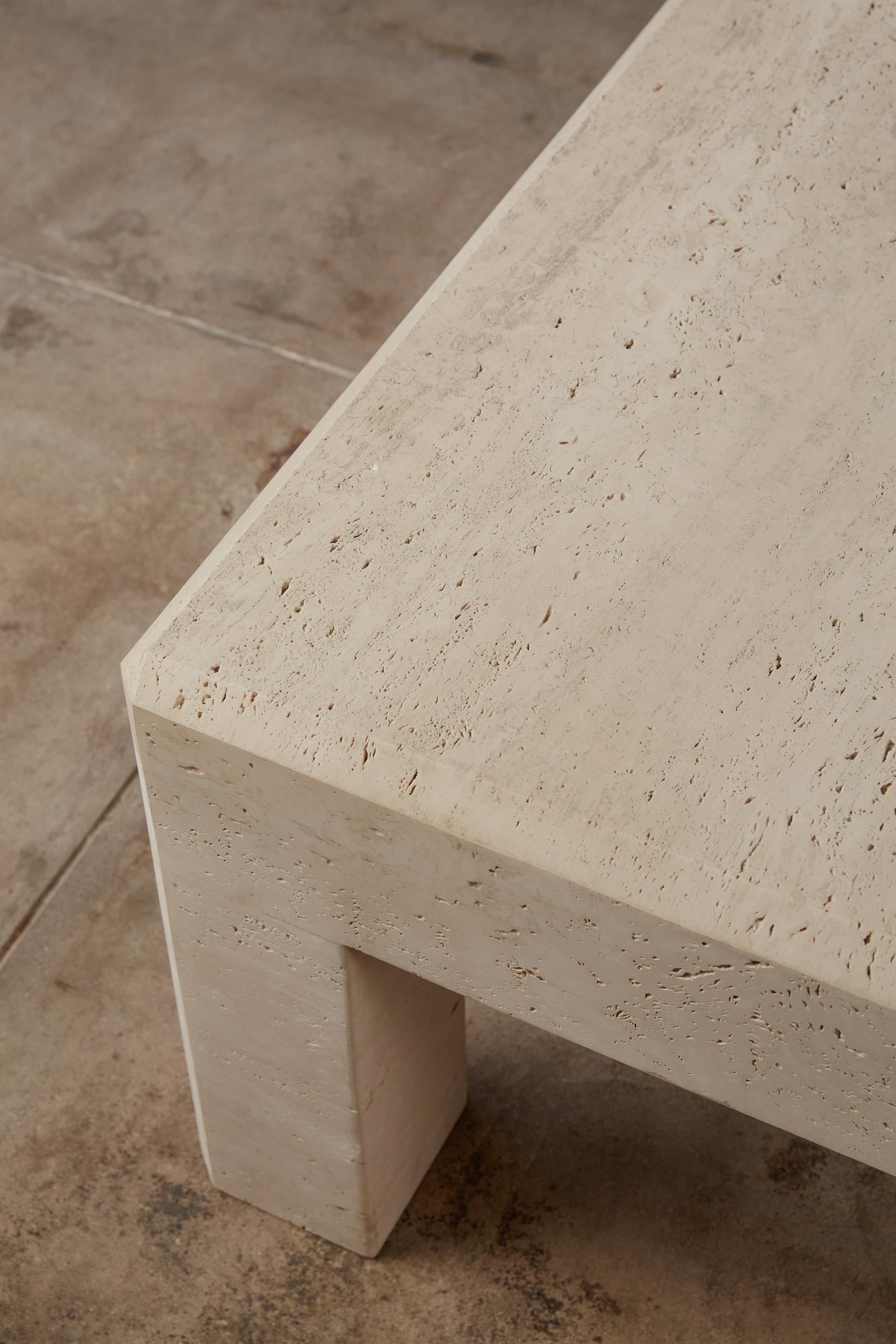 Postmodern Italian Travertine Coffee Table 5