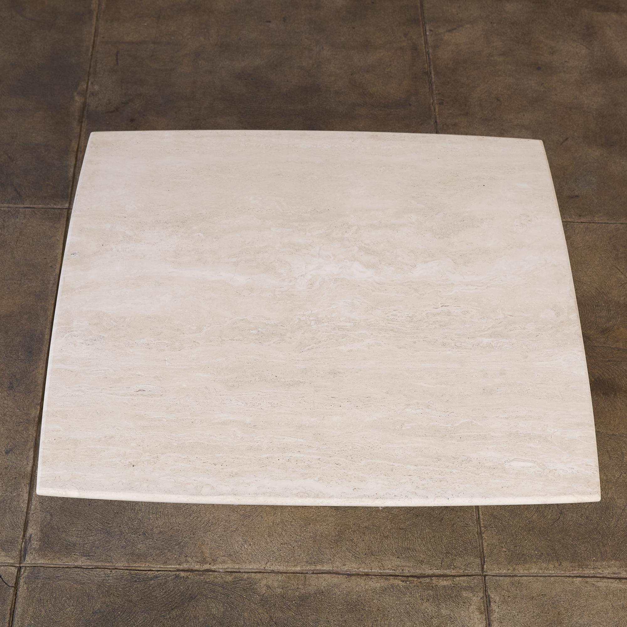 Postmodern Italian Travertine Coffee Table 1
