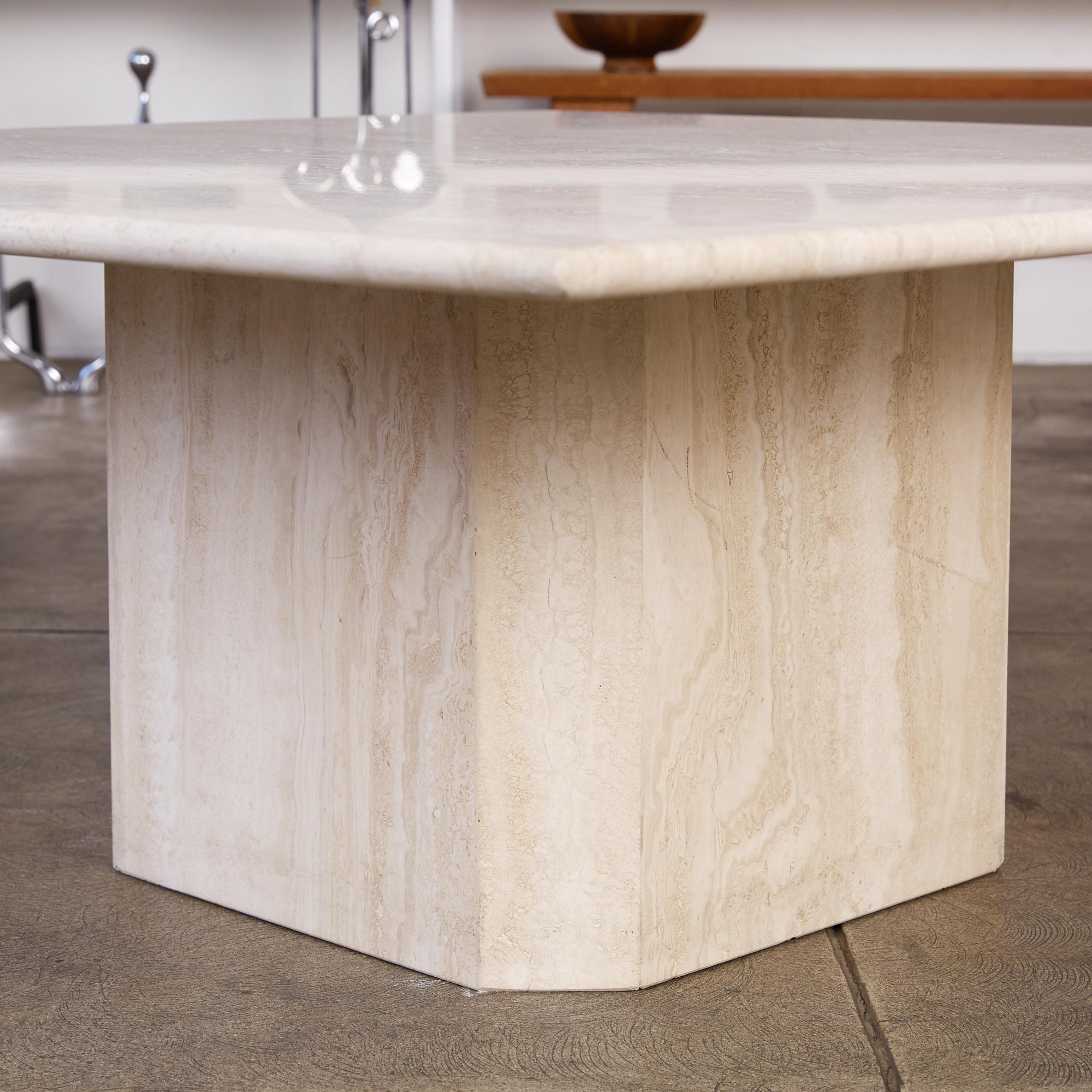 Postmodern Italian Travertine Coffee Table 2