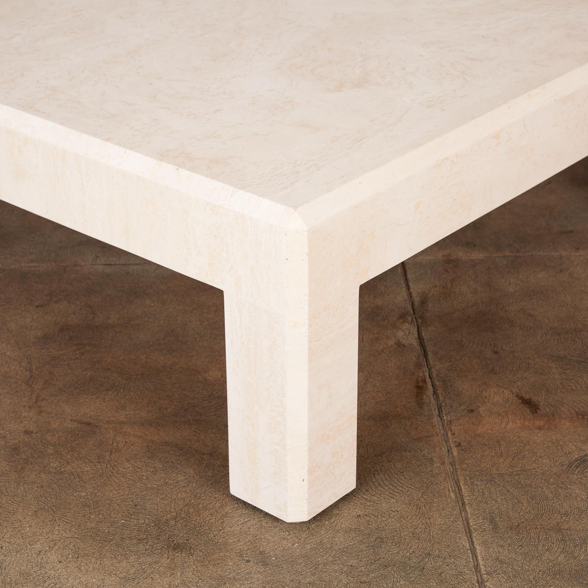 Postmodern Italian Travertine Coffee Table 3