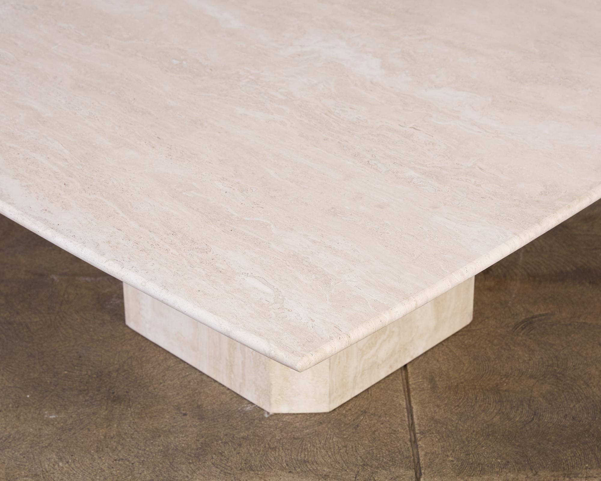 Postmodern Italian Travertine Coffee Table 4