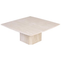 Postmodern Italian Travertine Coffee Table