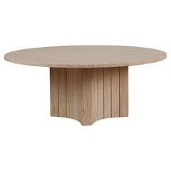 Postmodern Italian Travertine Coffee Table