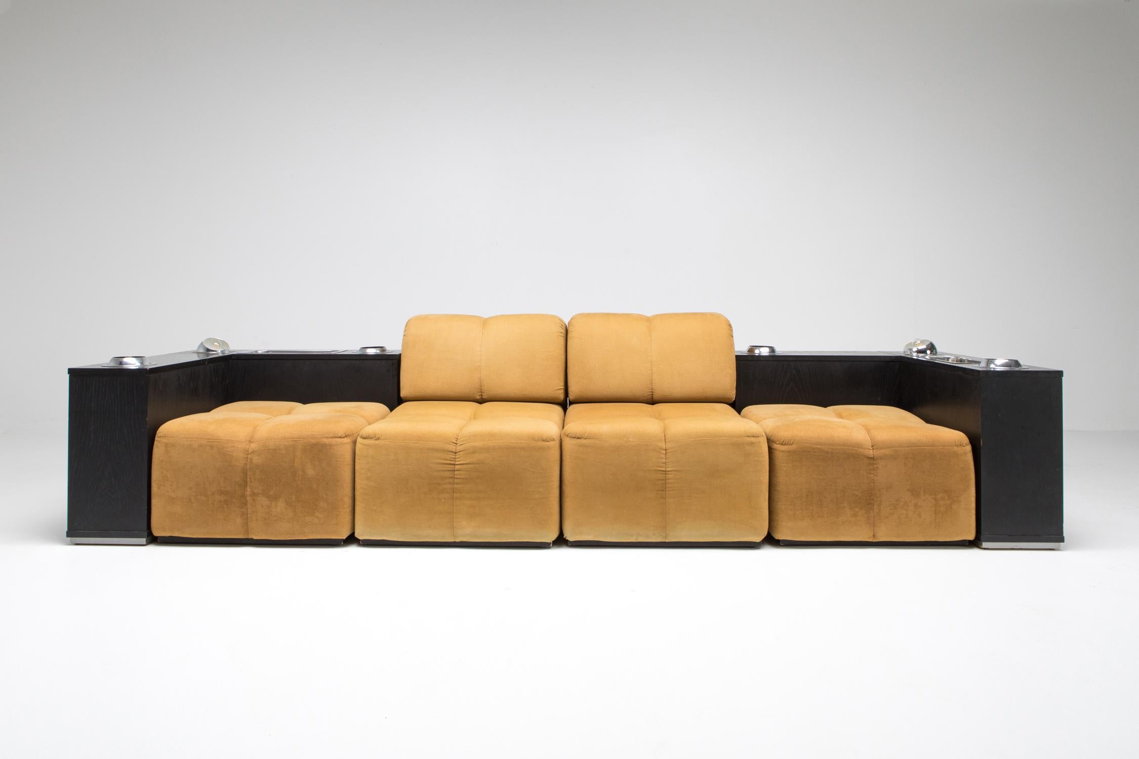 Post-Modern Postmodern Italian Tufted Sectional Sofa