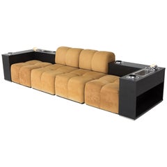 Postmodern Italian Tufted Sectional Sofa