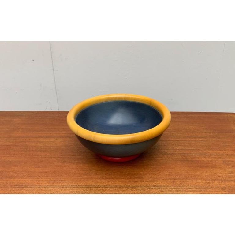 Postmodern Italian Wooden Bowl by Pietro Manzoni, 1980s For Sale 5