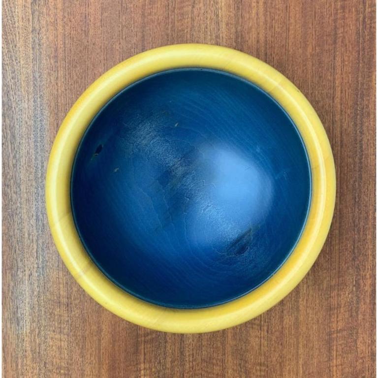Postmodern Italian Wooden Bowl by Pietro Manzoni, 1980s For Sale 6