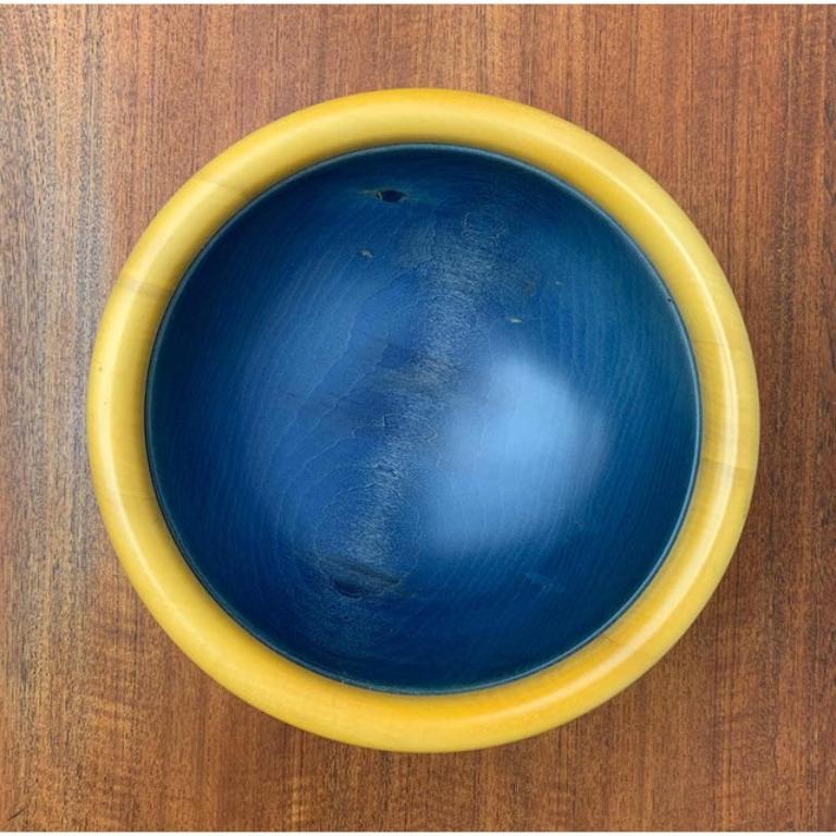 Post-Modern Postmodern Italian Wooden Bowl by Pietro Manzoni, 1980s For Sale