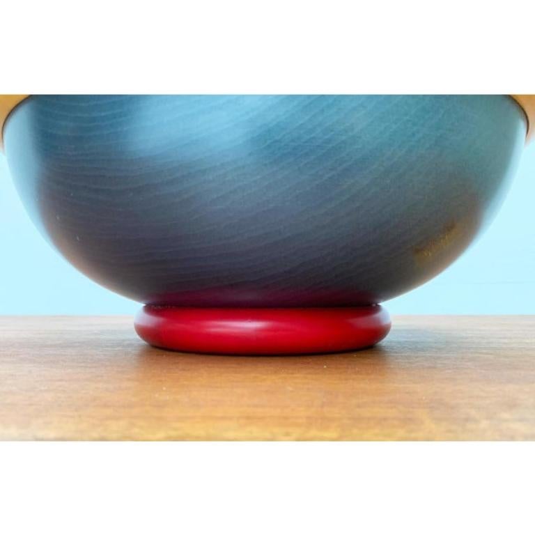 Postmodern Italian Wooden Bowl by Pietro Manzoni, 1980s In Good Condition For Sale In Hamburg, DE