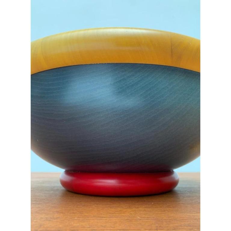 Postmodern Italian Wooden Bowl by Pietro Manzoni, 1980s For Sale 2