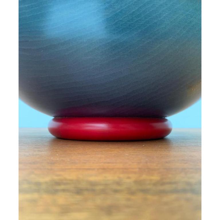 Postmodern Italian Wooden Bowl by Pietro Manzoni, 1980s For Sale 3
