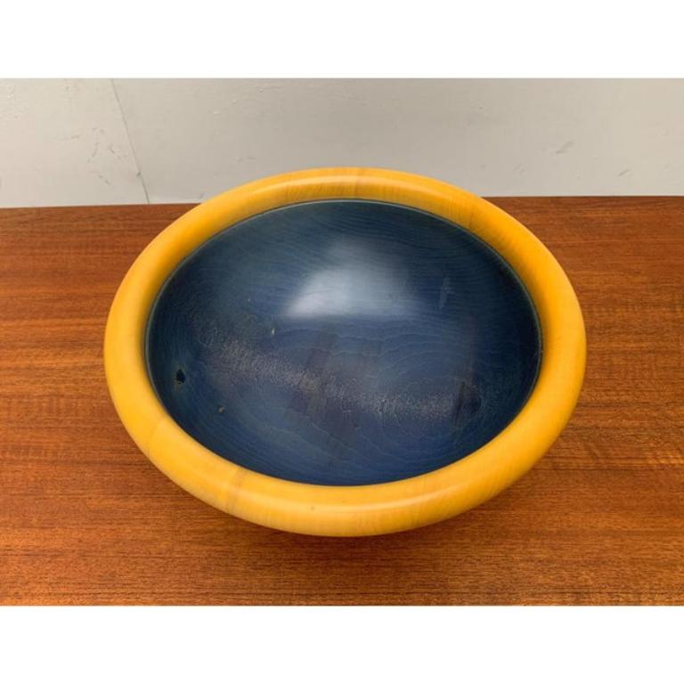 Postmodern Italian Wooden Bowl by Pietro Manzoni, 1980s For Sale 4