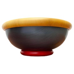 Postmoderne italienische Holzschale aus Holz von Pietro Manzoni, 1980er Jahre