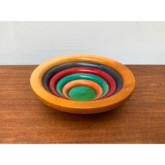 Postmodern Italian Wooden Bowl by Pietro Manzoni