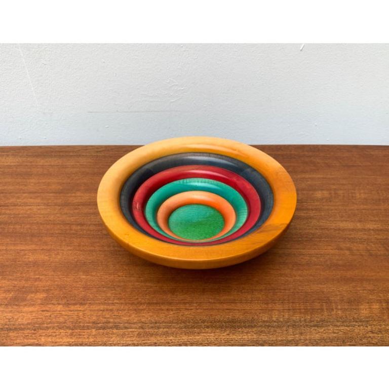 Italiano Ciotola in legno postmoderna di Pietro Manzoni in vendita