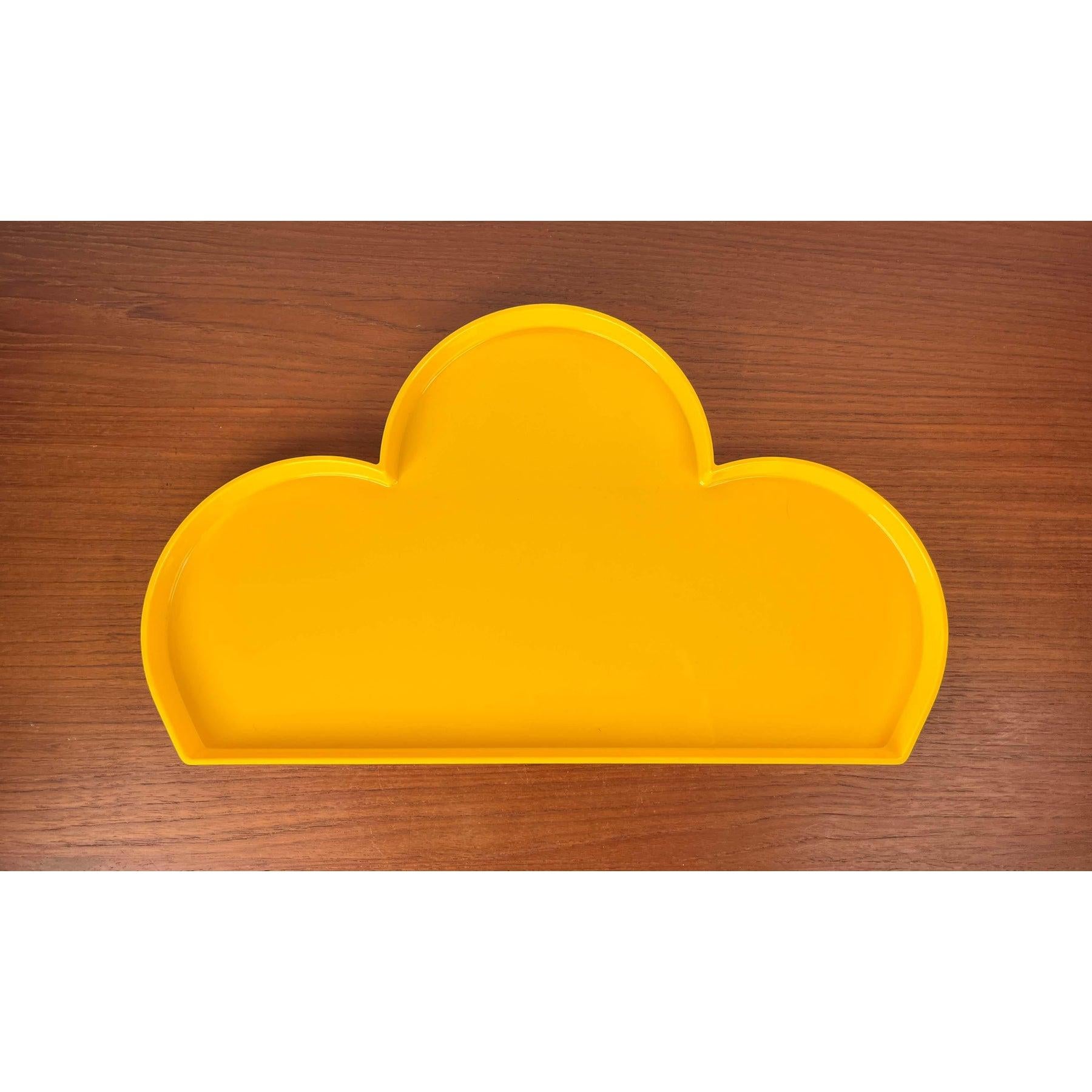 Postmoderne Plateau en plastique jaune italien postmoderne de Guzzini en vente