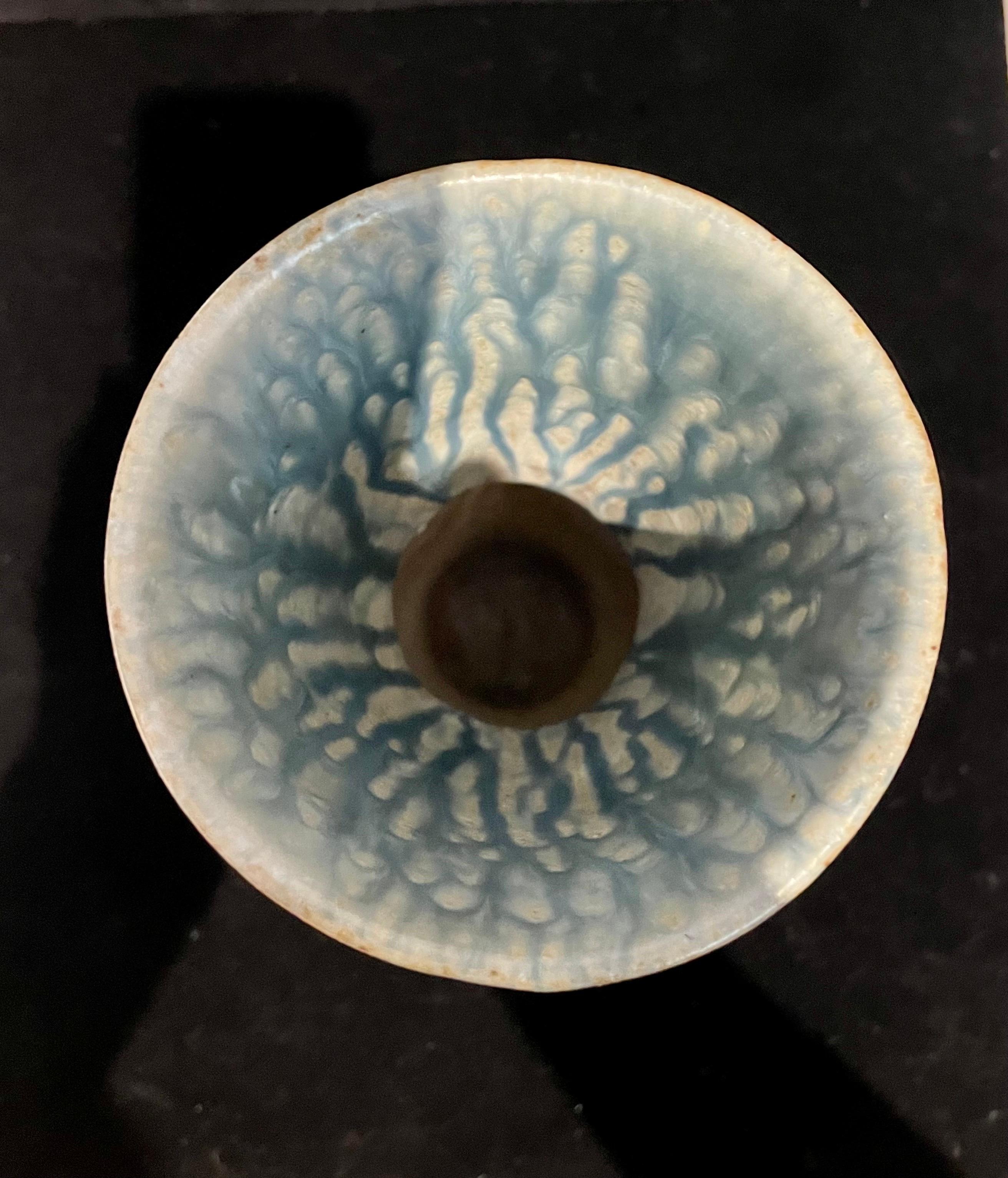 Postmodern Japanese Ikebana Ceramic Pottery Vase For Sale 3