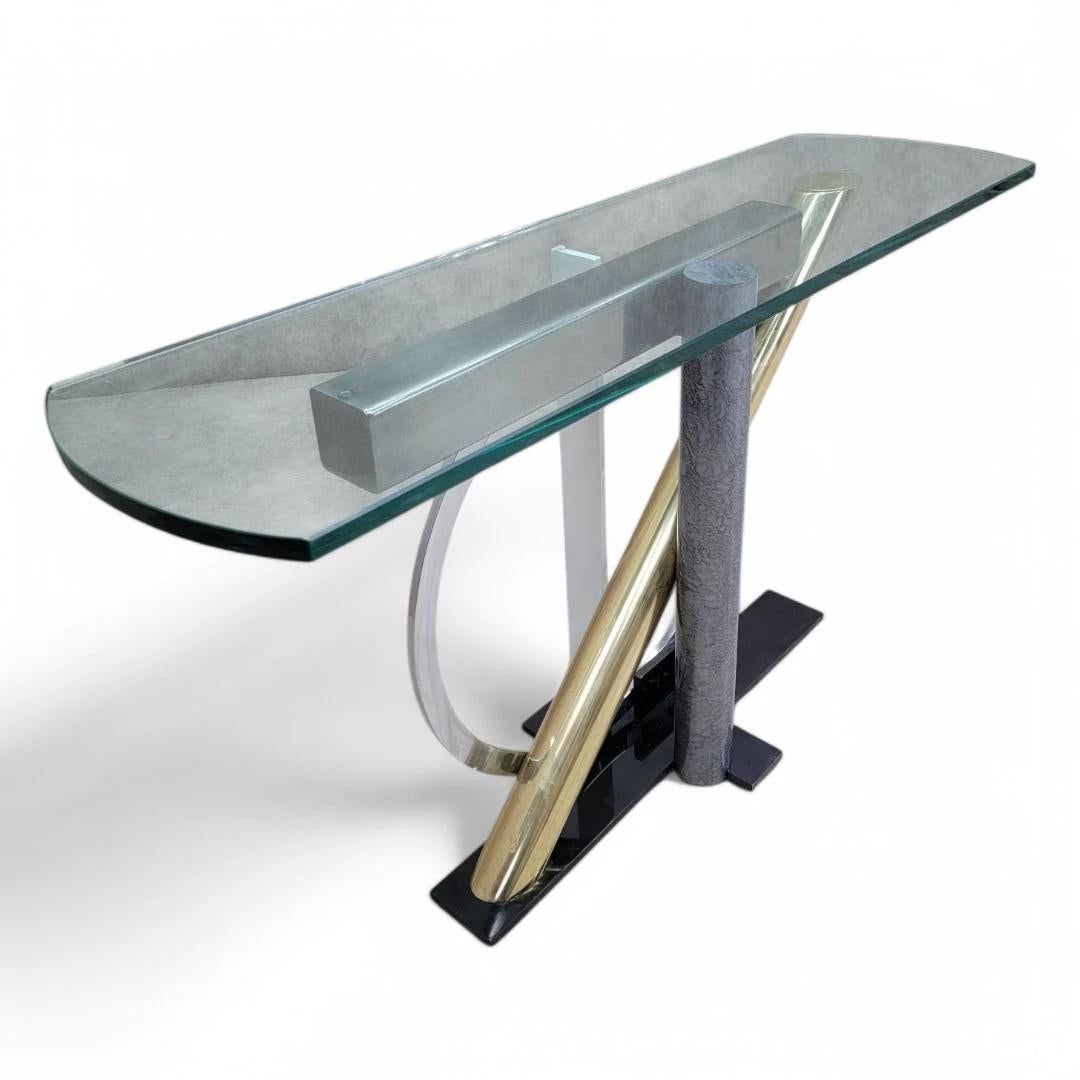 Post-Modern Postmodern Kaizo Oto For DIA Glass Top Console Table For Sale