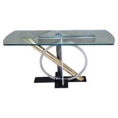 Table console postmoderne Kaizo Oto For DIA Glass Top Table