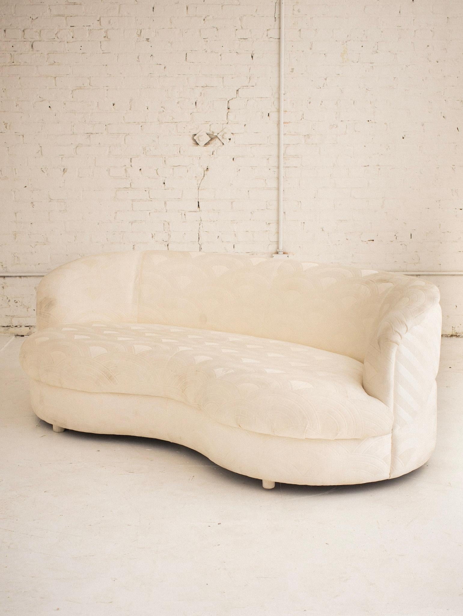 20th Century Postmodern Kidney Cloud Form Sofa